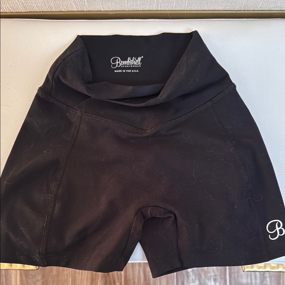 Bombshell Sportswear Black High-Waist Shorts